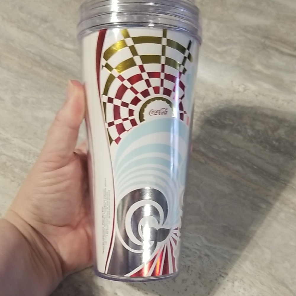 Coca-Cola White Tumbler 2015 Royal Caribbean Cruiseline